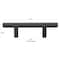 Gliderite Hardware 2-1/2 in. Center to Center Matte Black Solid Steel Bar Pull - 5007-64-MB 5007-64-MB-1 - alternate 4